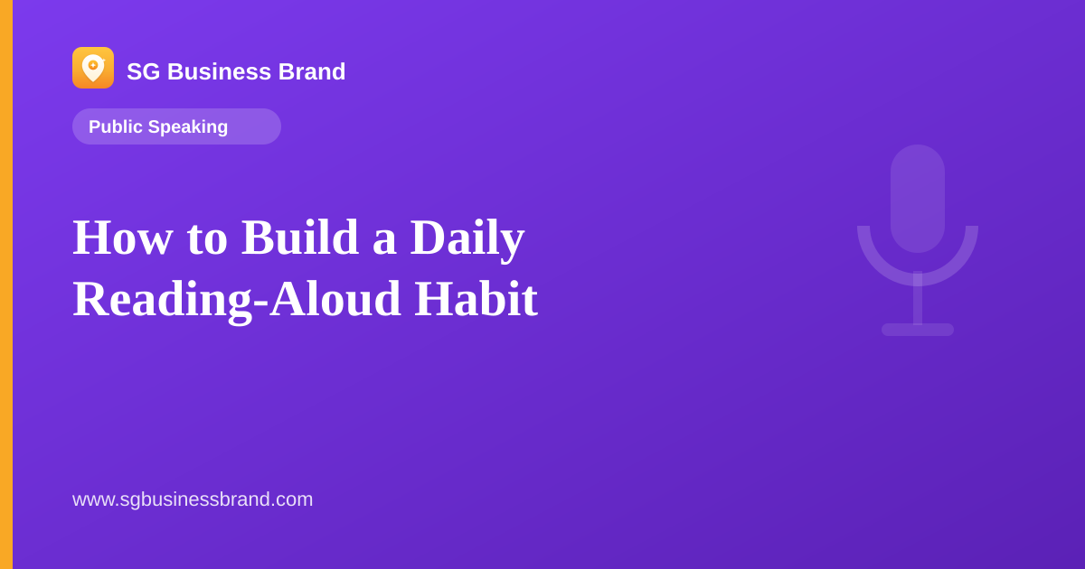 How to Build a Daily Reading-Aloud Habit